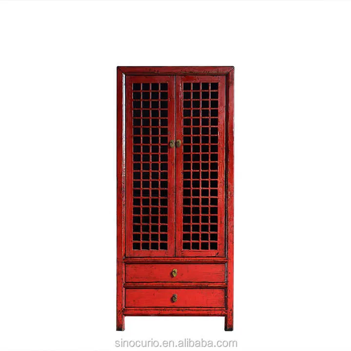 خزانة باب شبكية عتيقة ,antique mesh door cabinet