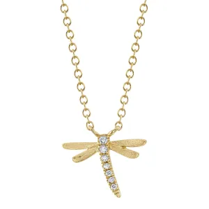 0.03 Ct Diamond Dragonfly Necklace SC55020407V2