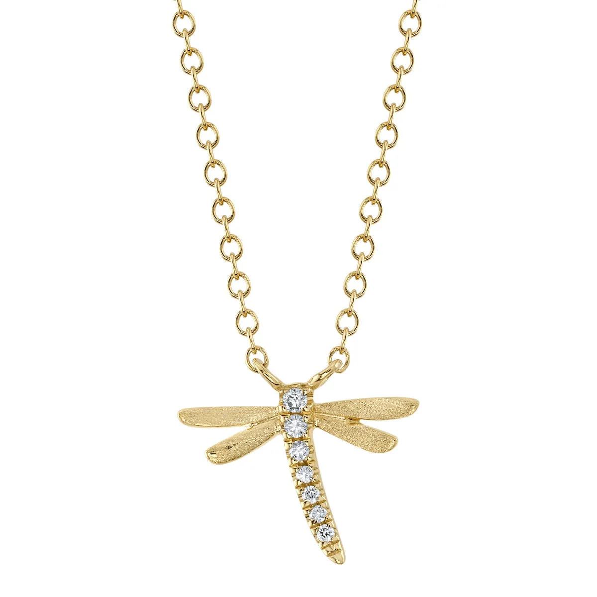 0.03 Ct Diamond Dragonfly Necklace SC55020407V2