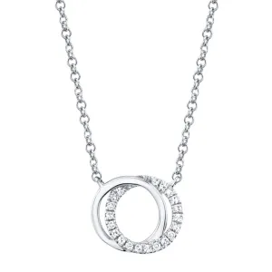 0.07 Ct Diamond Love Knot Circle Necklace SC55009637