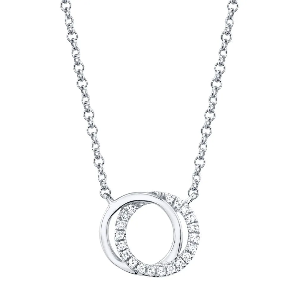 0.07 Ct Diamond Love Knot Circle Necklace SC55009637