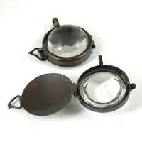 1 inch Round Dome Bubble Glass Locket Pendant, Antique Copper, Pack of 1