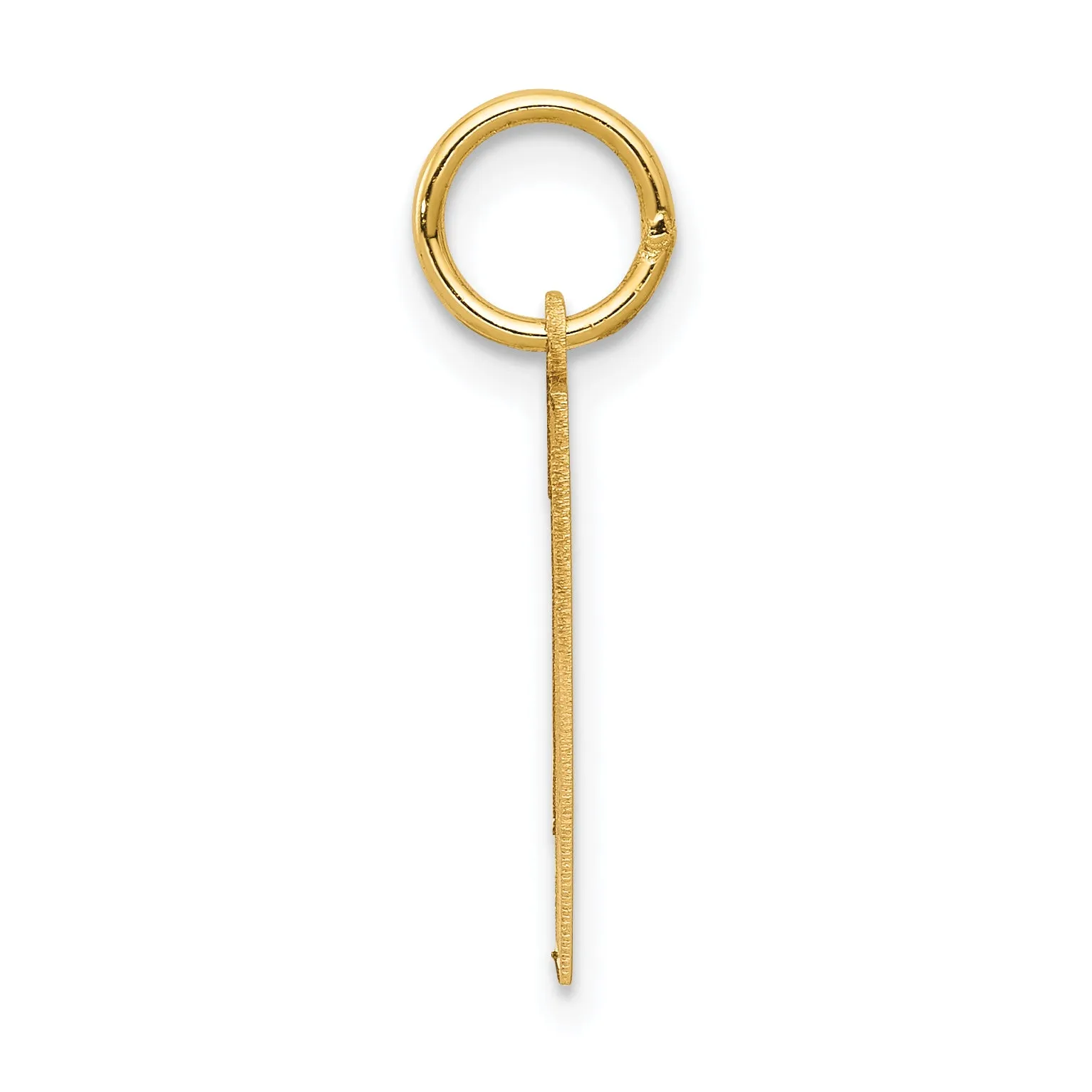 14K Gold Medium Satin Number 1 Charm with Brushed Finish Elegant & Sleek