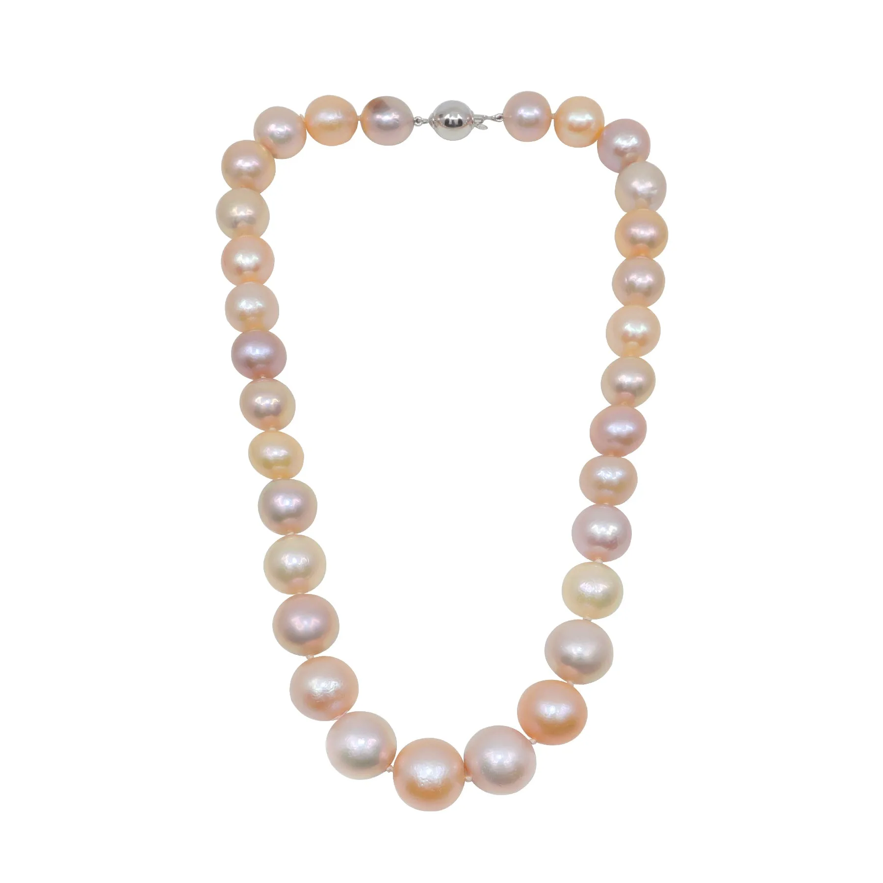 14K White Gold Multi-Colour Freshwater Pearl Strand - 20612474