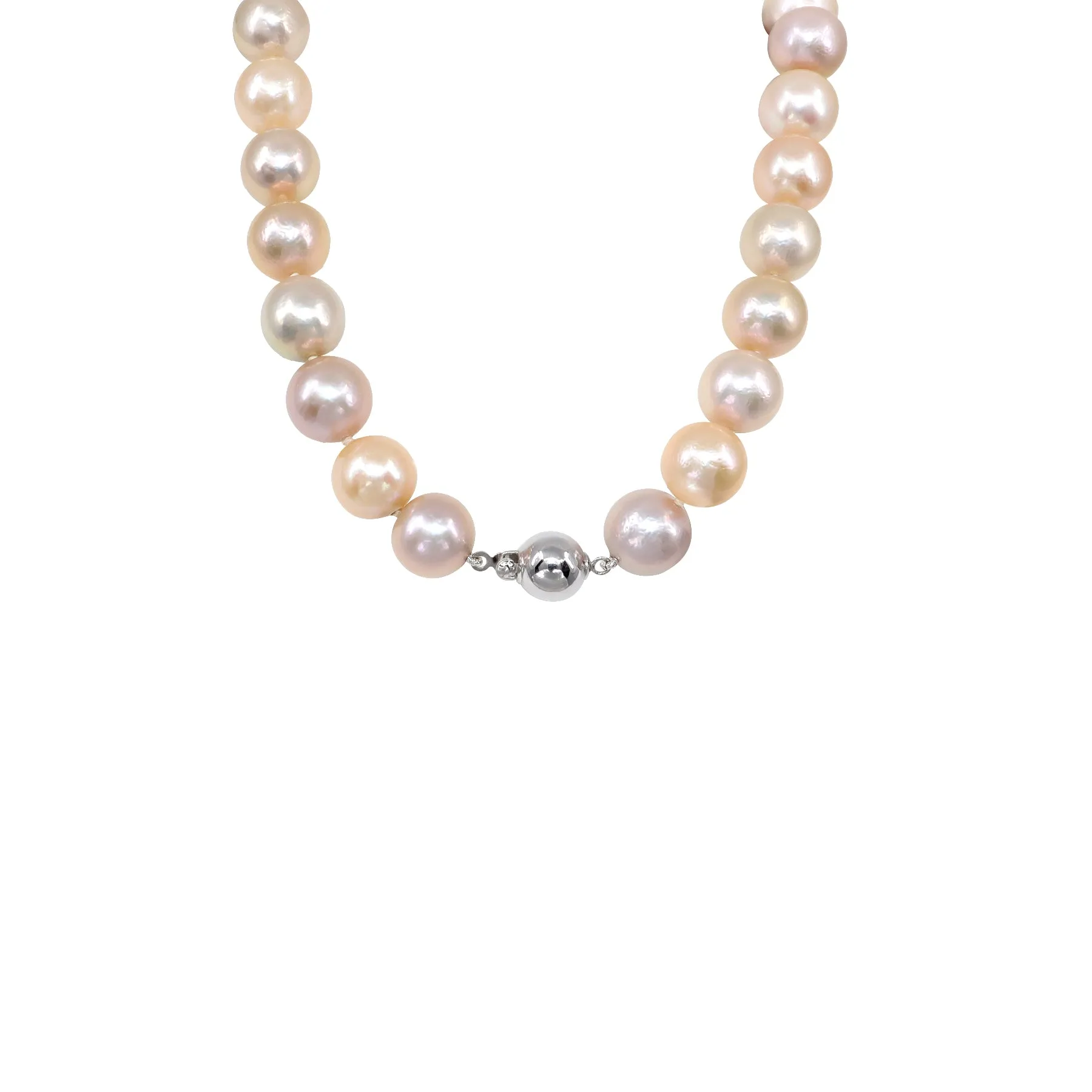14K White Gold Multi-Colour Freshwater Pearl Strand - 20612474