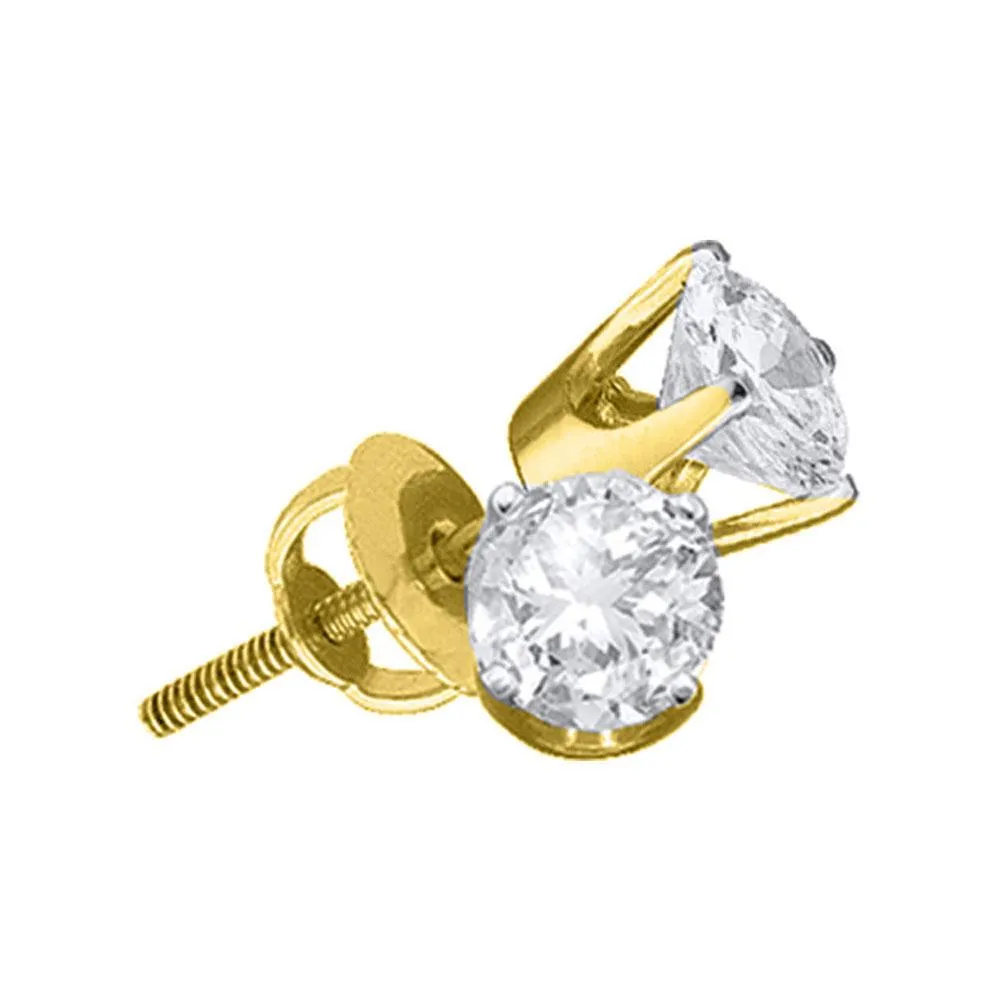 14kt Yellow Gold Timeless Brilliance Diamond Stud Earrings
