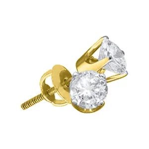 14kt Yellow Gold Timeless Brilliance Diamond Stud Earrings