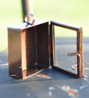 1.6 inch Square Our Glass Shadow Box Pendant Lockets, Pack of 2
