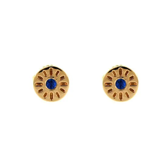 18k Rose Gold Blue Sapphire Earrings Timeless