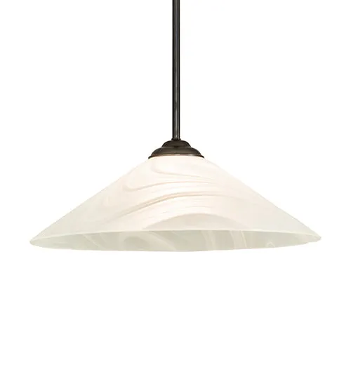 18"W Blanco Swirl Pendant