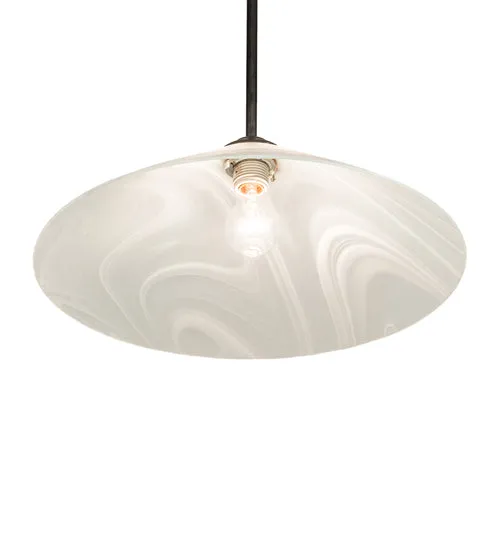 18"W Blanco Swirl Pendant