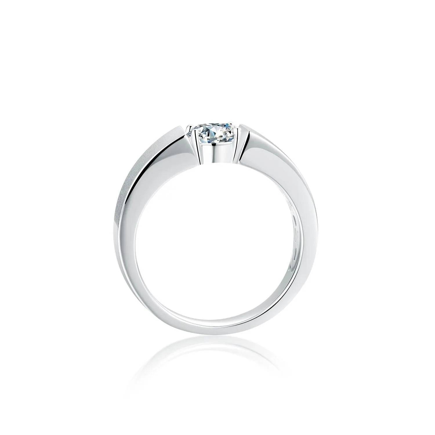1Ct. F color Moissanite Engagement Wedding Diamond Ring