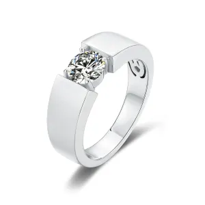 1Ct. F color Moissanite Engagement Wedding Diamond Ring