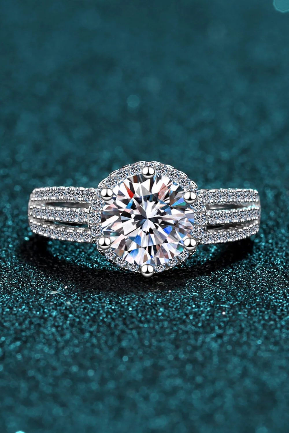 2 Carat Sterling Silver Moissanite Ring