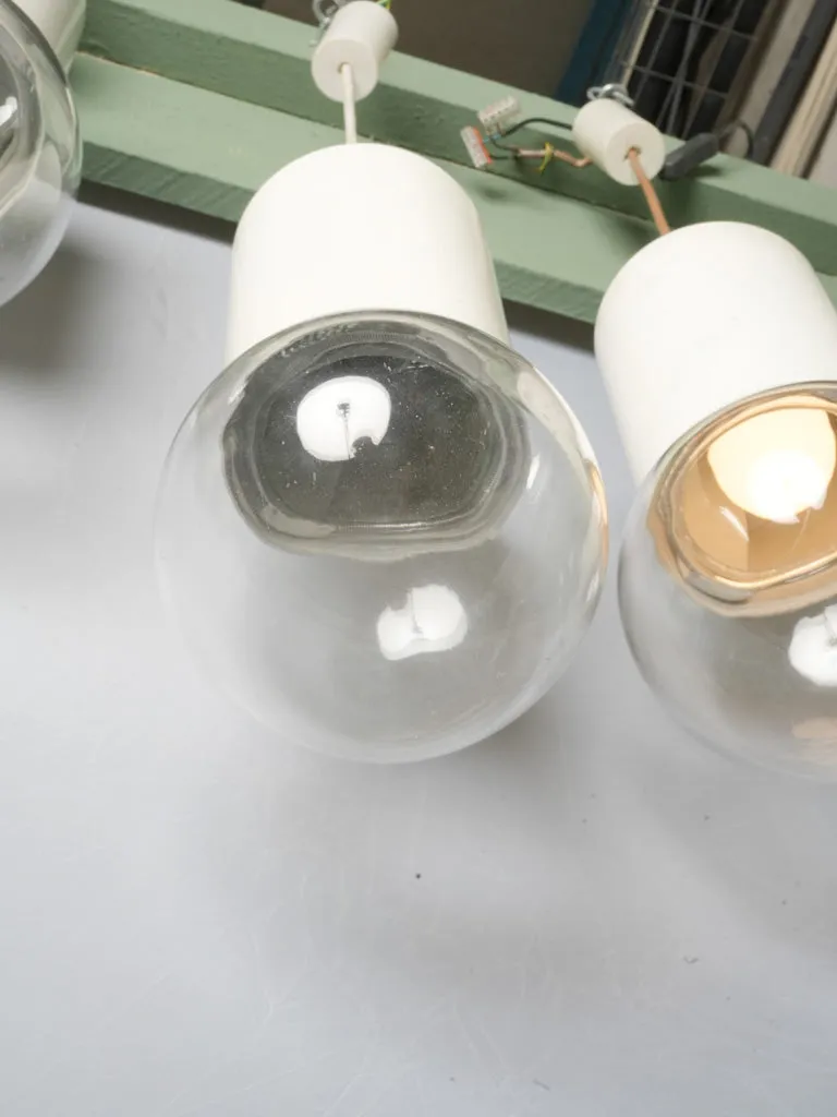 5 balloon shade like pendants - 1970s - 13¾"
