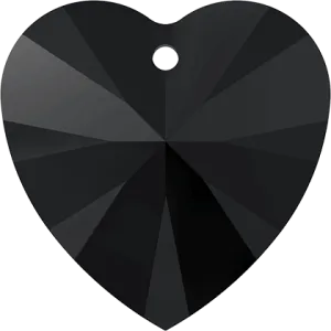 6228 Swarovski XILION Heart Pendants, Jet (280)