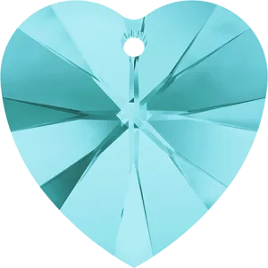 6228 Swarovski XILION Heart Pendants, Light Turquoise (263)