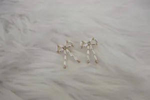 All Pearl Bow Earrings