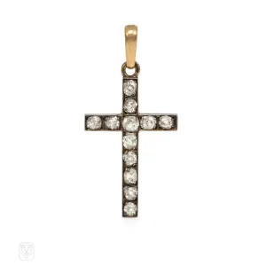 Antique diamond cross, France