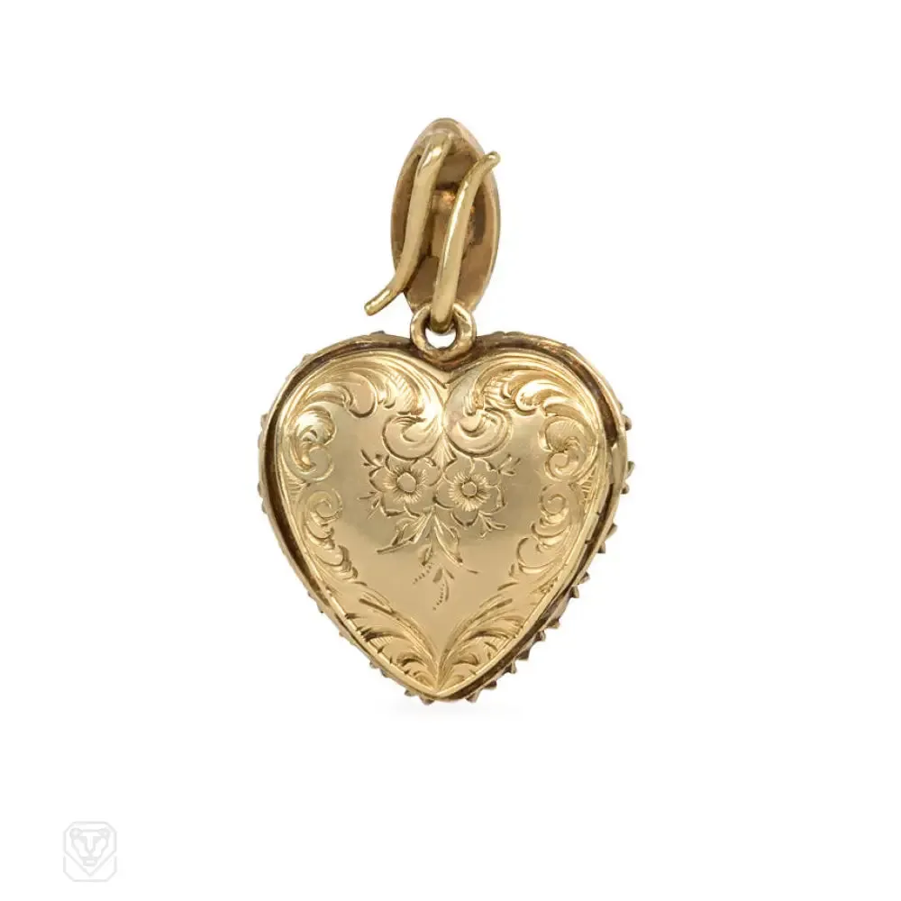 Antique diamond heart locket