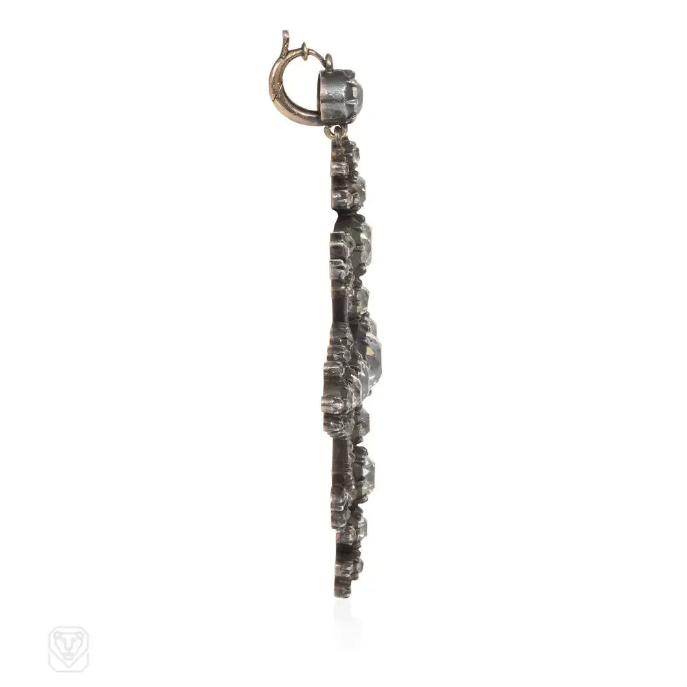 Antique diamond starburst pendant