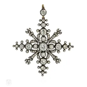 Antique diamond starburst pendant