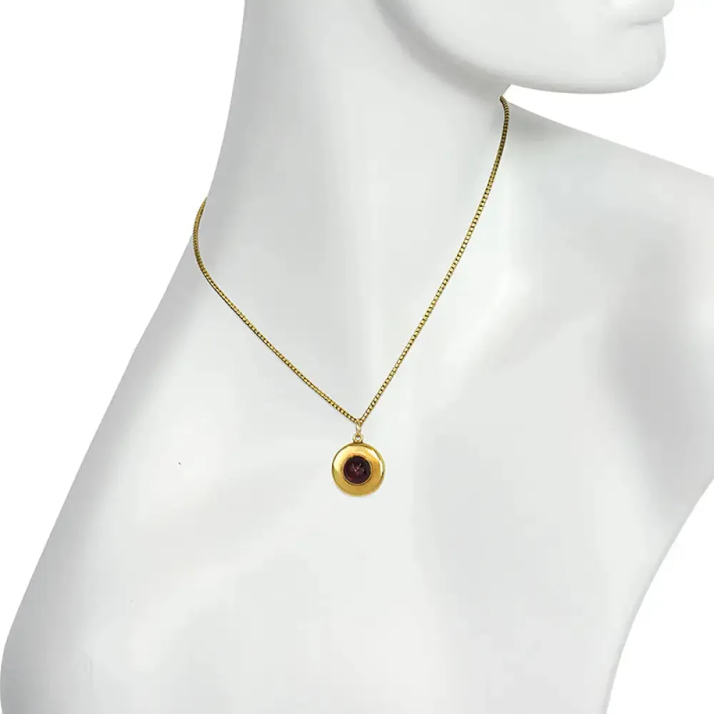 Antique gold and garnet pendant