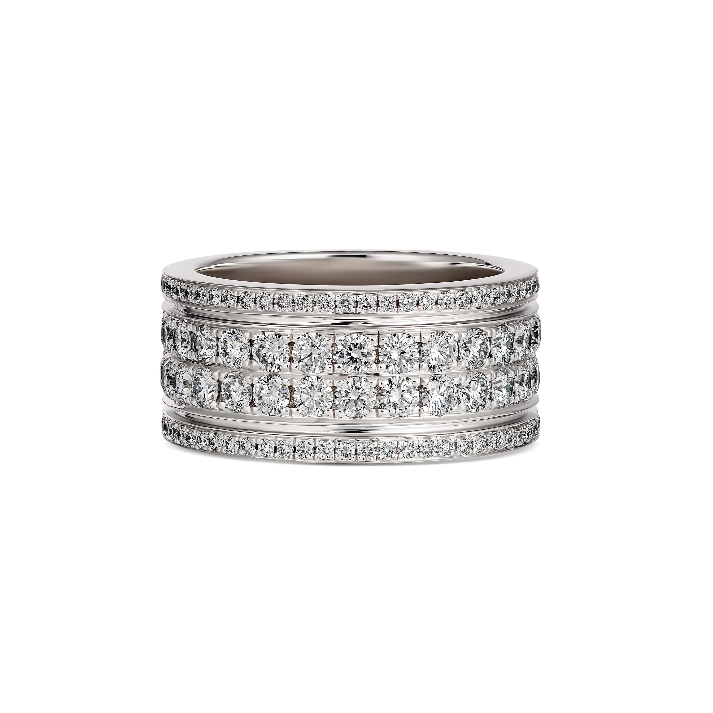 Artisan Brooklyn Diamond Men's Wedding Band | 18K White Gold