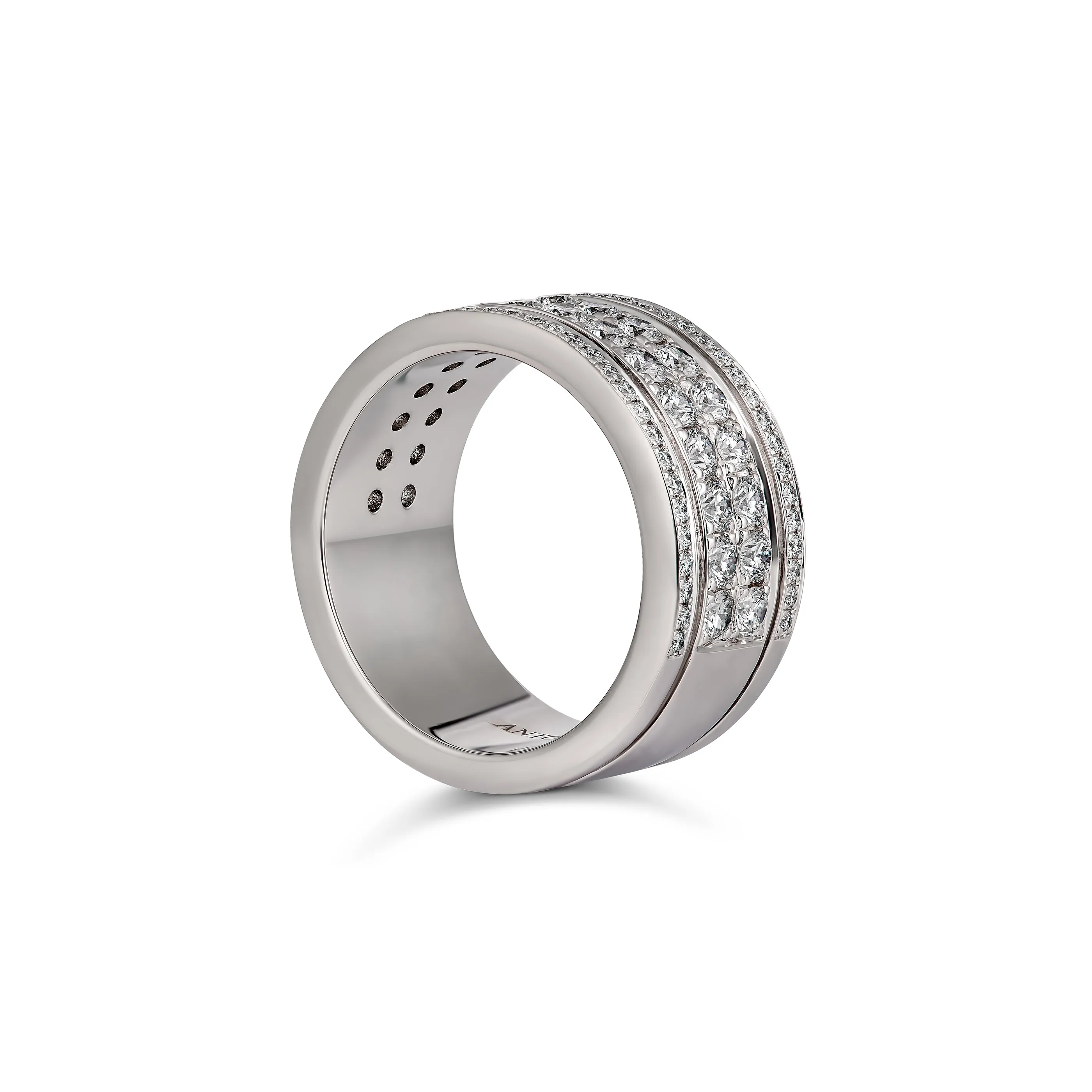 Artisan Brooklyn Diamond Men's Wedding Band | 18K White Gold