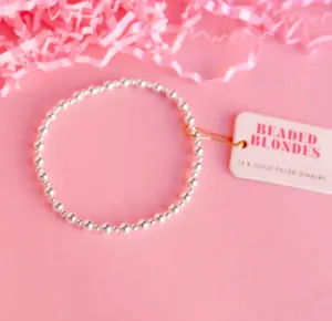 BB Mini Katy Silver Beaded Bracelet