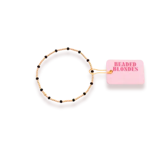 Beaded Blonde ‘Black Dainty Poppi Bracelet’