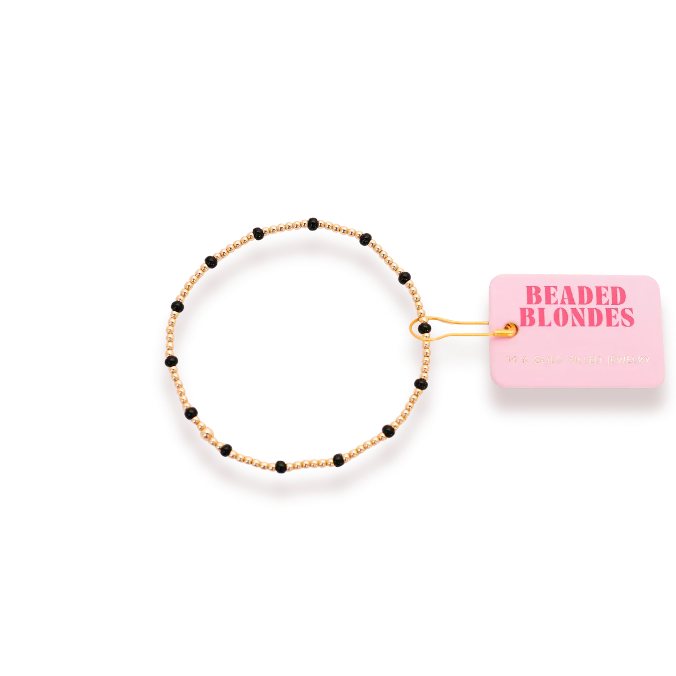 Beaded Blonde ‘Black Dainty Poppi Bracelet’