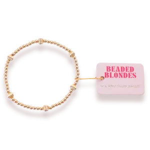 Beaded Blonde ‘Claire Fluted Gold Bracelet’