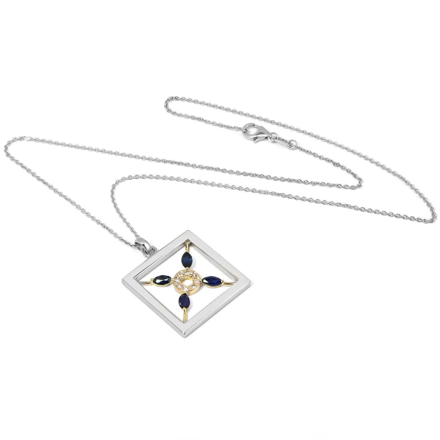 Bespoke Sapphire Square Pendant