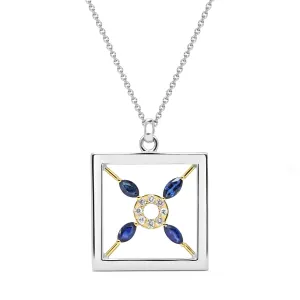 Bespoke Sapphire Square Pendant