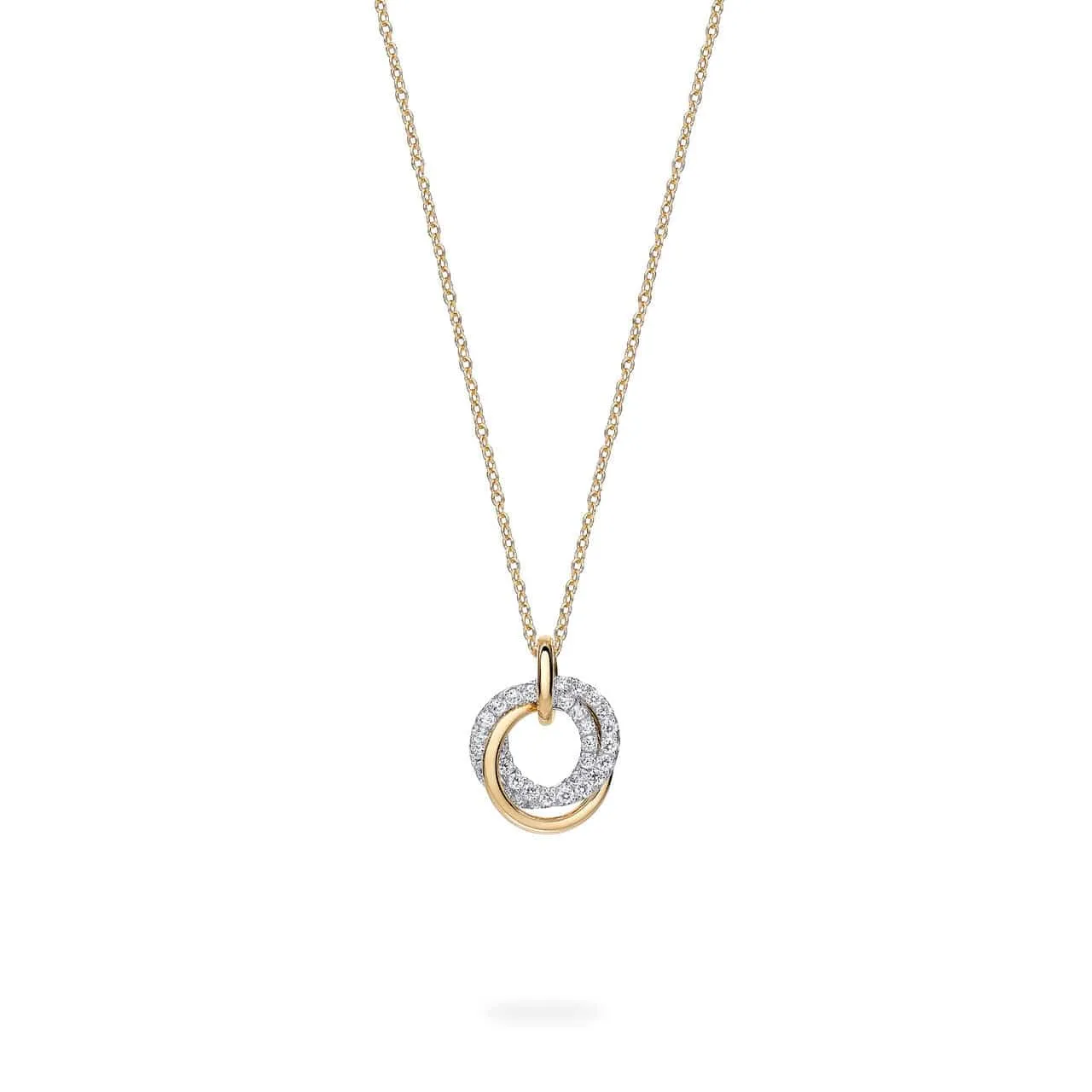 Birks Rosee du Mati Yellow Gold Circle Small Pendant Necklace