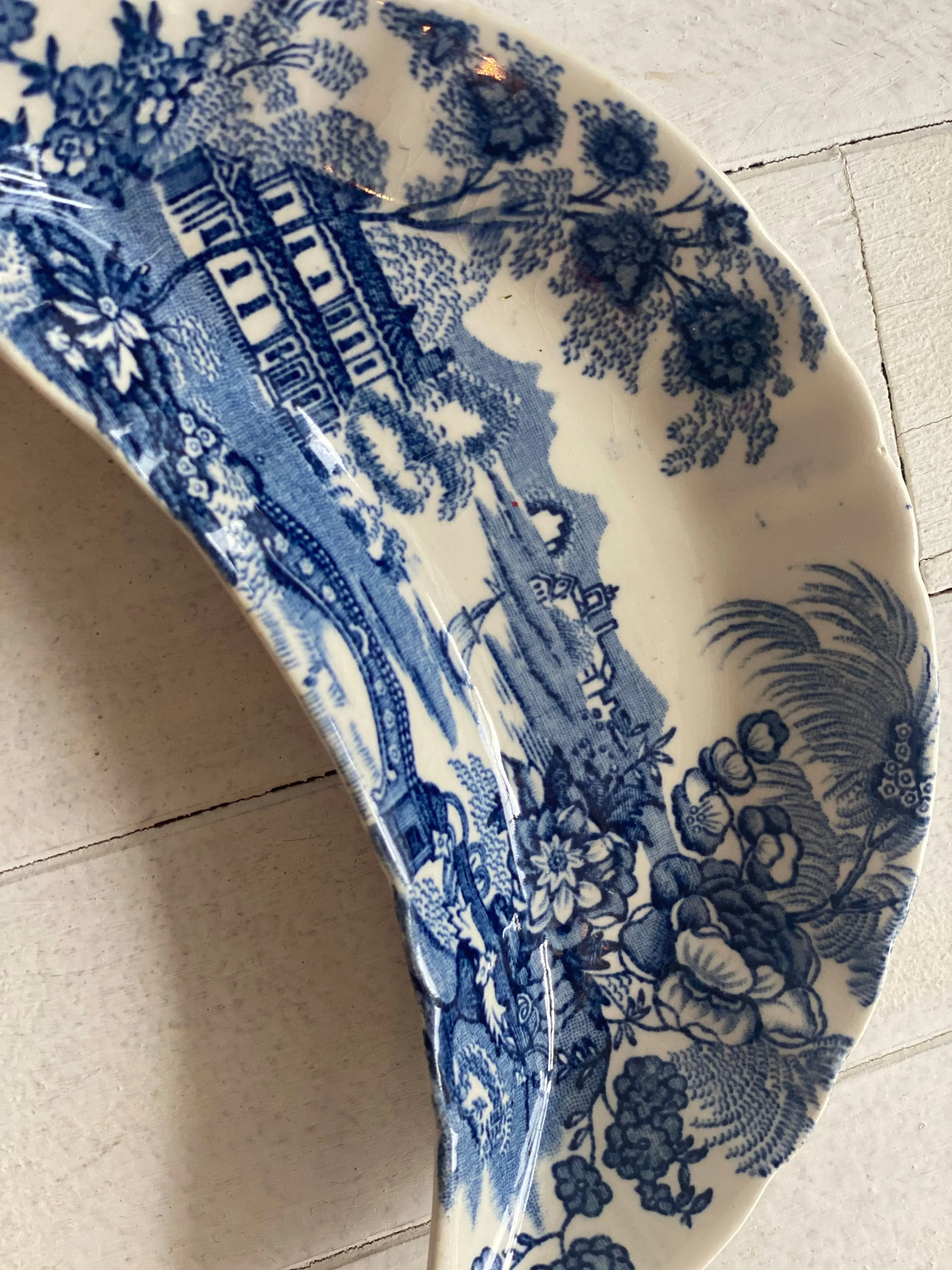 Blue Royal Staffordshire Tonquin Bone Dish