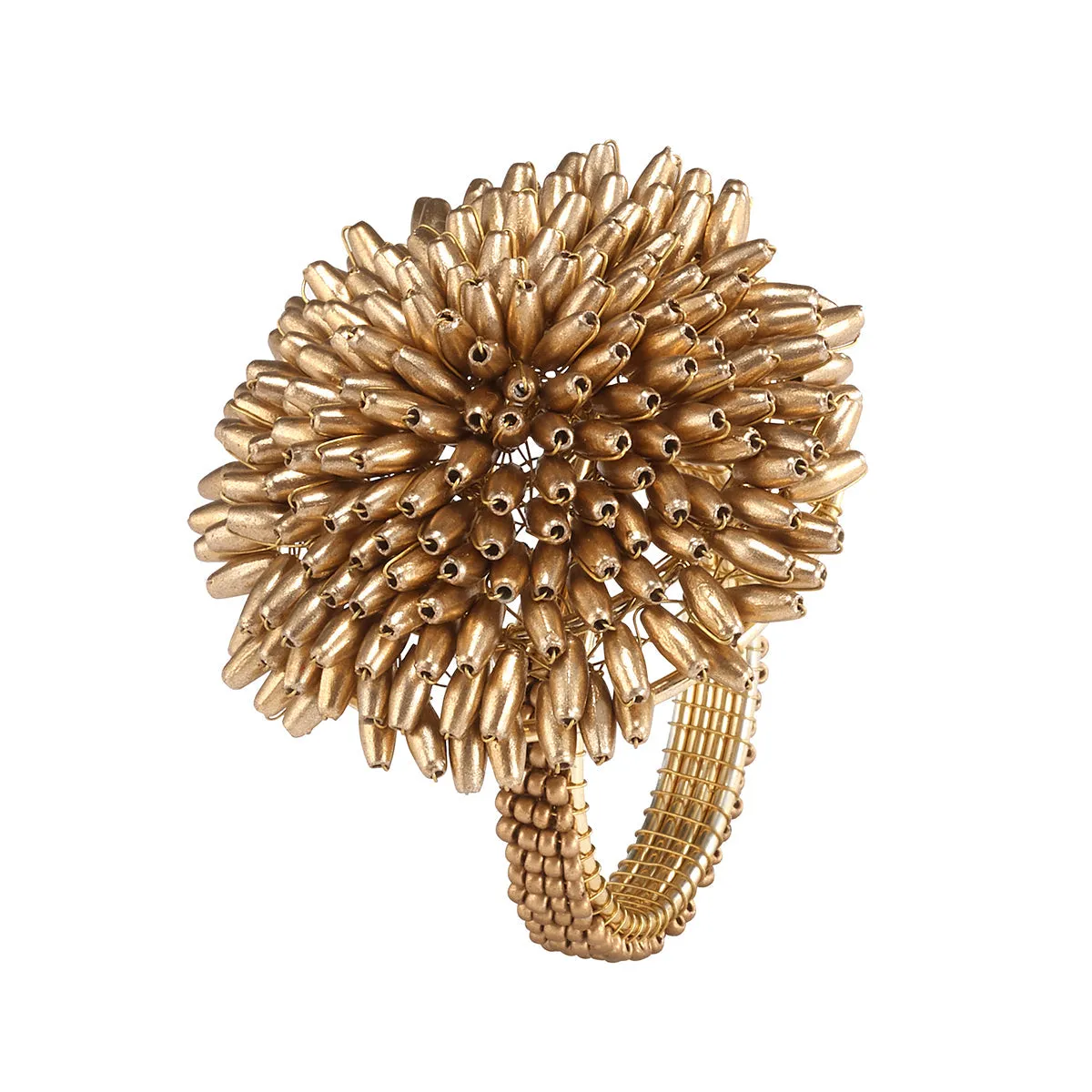 Bodrum Linens Pompom Napkin Ring - Napkin Rings - Set of 4