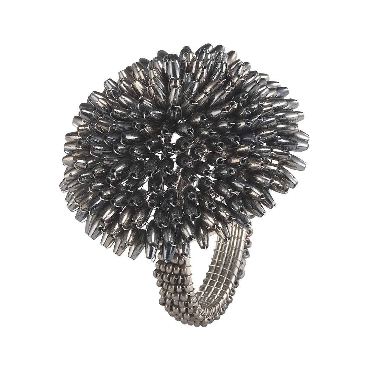 Bodrum Linens Pompom Napkin Ring - Napkin Rings - Set of 4
