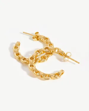 Bond Hoop Earrings | 18ct Gold Plated Vermeil
