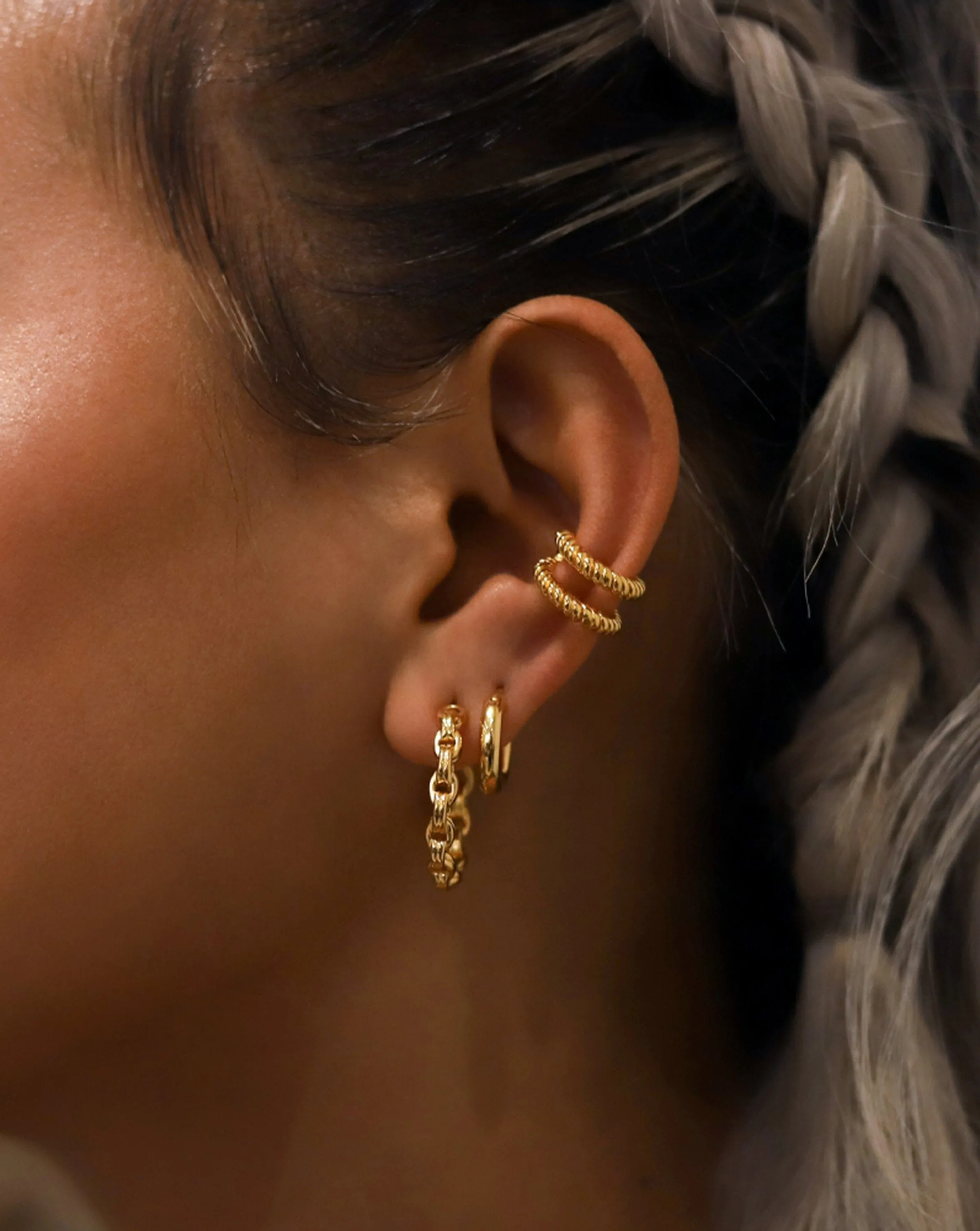 Bond Hoop Earrings | 18ct Gold Plated Vermeil