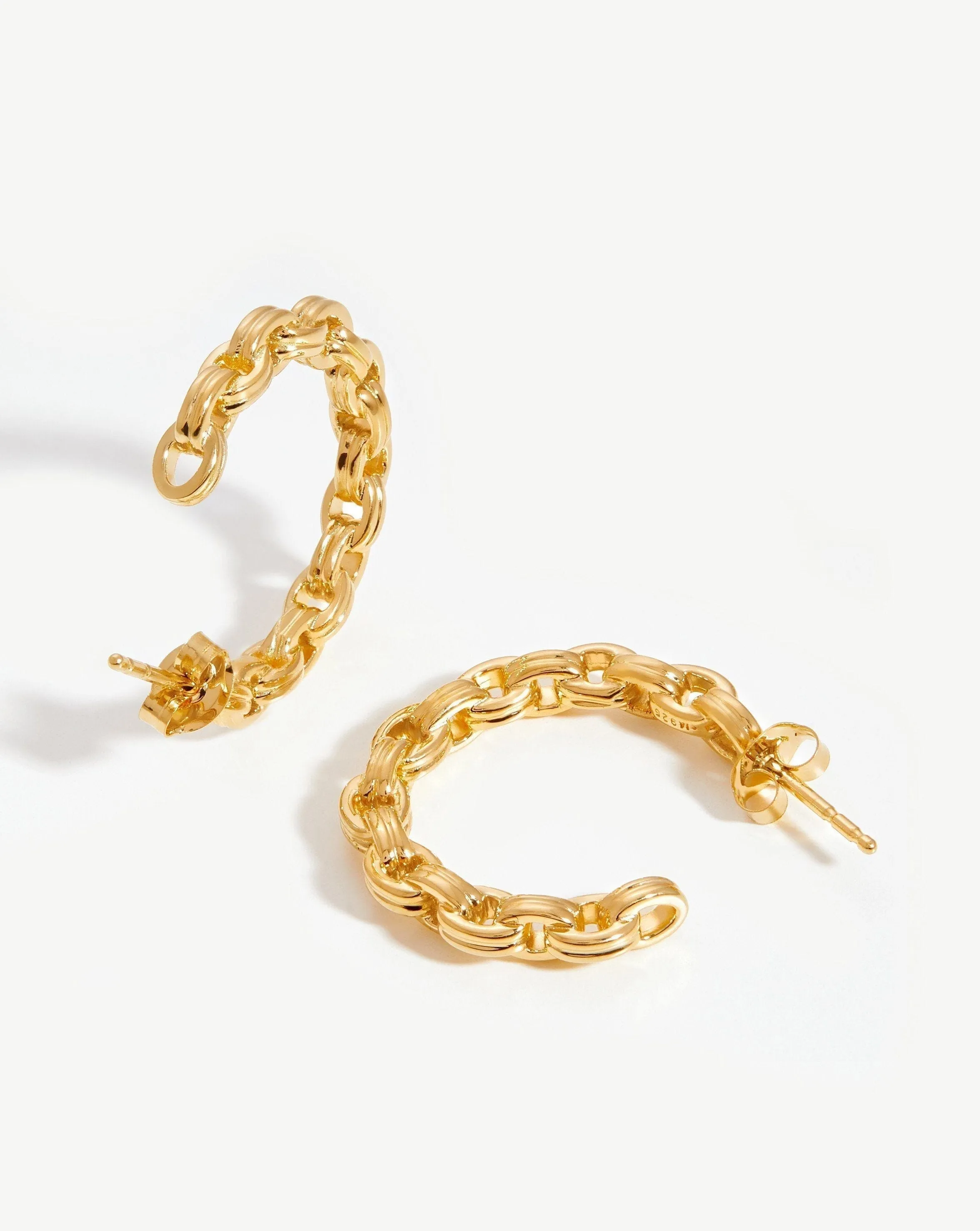 Bond Hoop Earrings | 18ct Gold Plated Vermeil