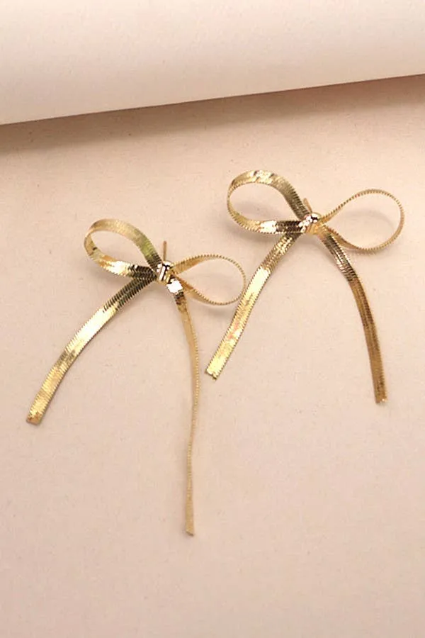 Bow Chain Earrings