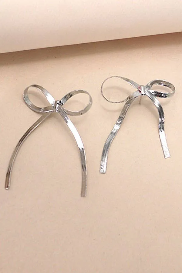 Bow Chain Earrings