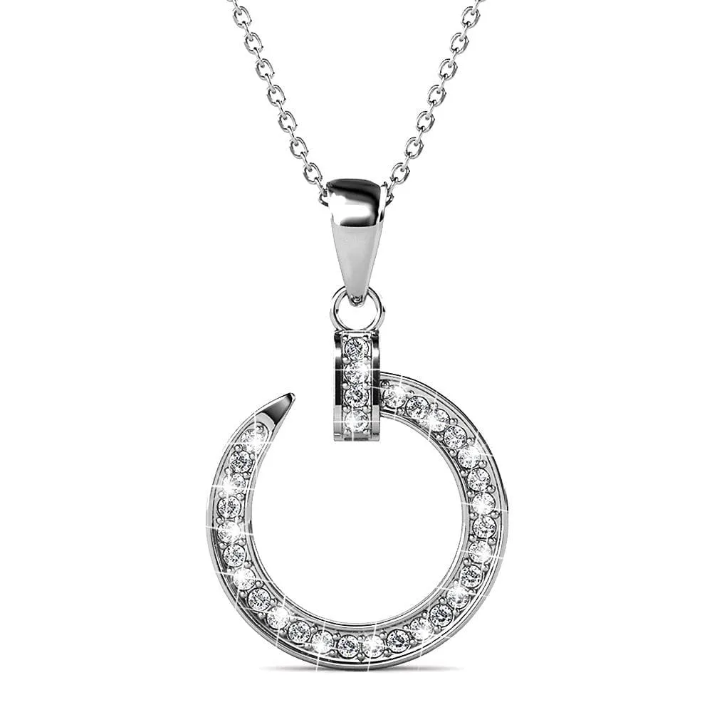 Boxed Dazzling Paradigm in Circle White Gold Set Embellished with SWAROVSKI® Crystals