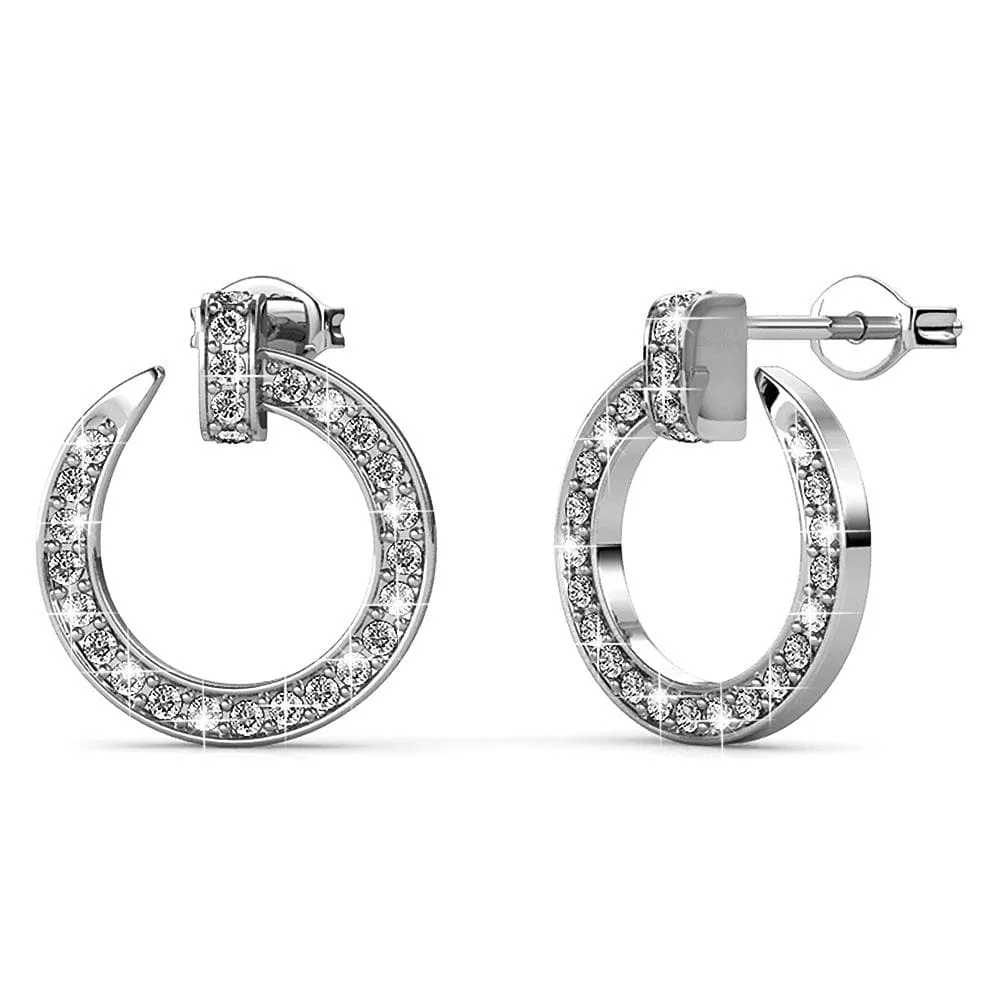 Boxed Dazzling Paradigm in Circle White Gold Set Embellished with SWAROVSKI® Crystals