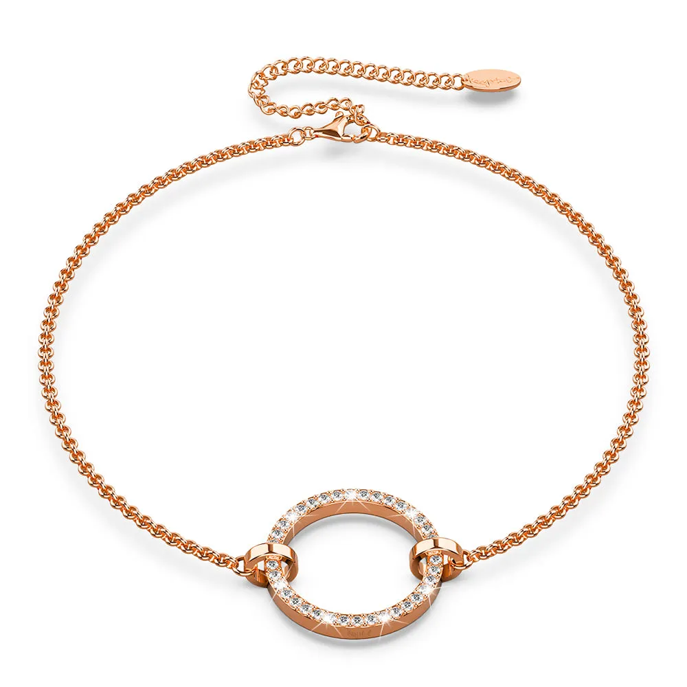 Boxed Orbit of Radiance Earrings & Beauty Bracelet Set with SWAROVSKI® Crystal in Rose Gold