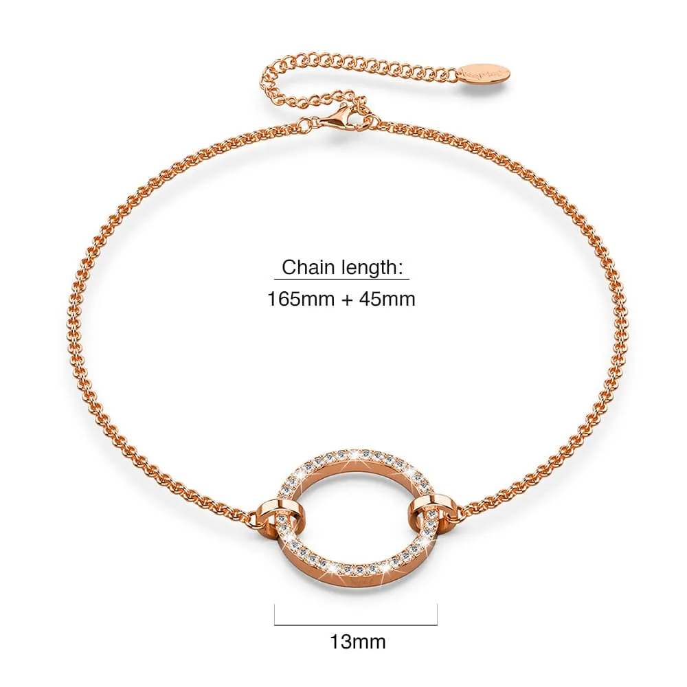 Boxed Orbit of Radiance Earrings & Beauty Bracelet Set with SWAROVSKI® Crystal in Rose Gold