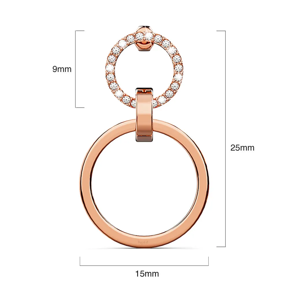 Boxed Orbit of Radiance Earrings & Beauty Bracelet Set with SWAROVSKI® Crystal in Rose Gold