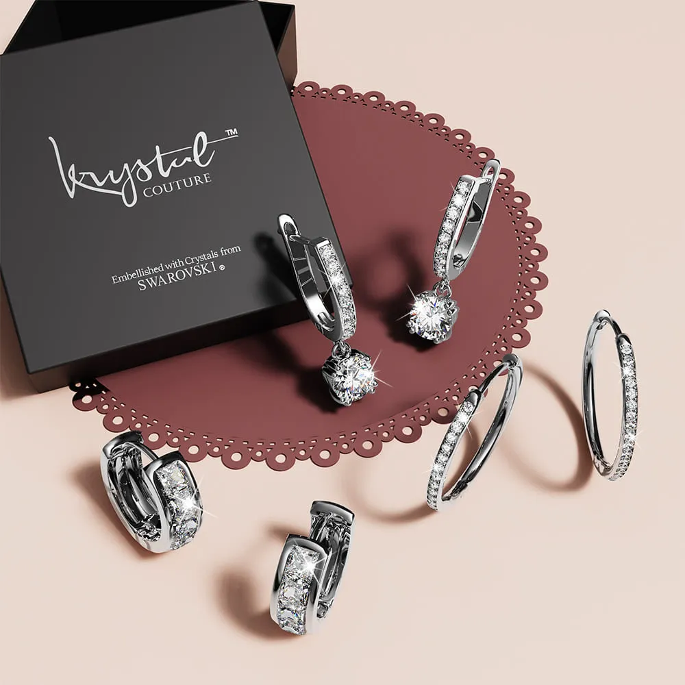 Boxed Timeless Bling Embellished with SWAROVSKI® crystals In White Gold